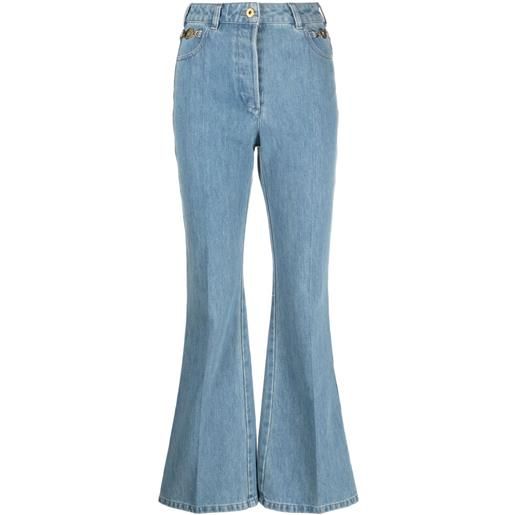 Patou jeans svasati con ricamo - blu