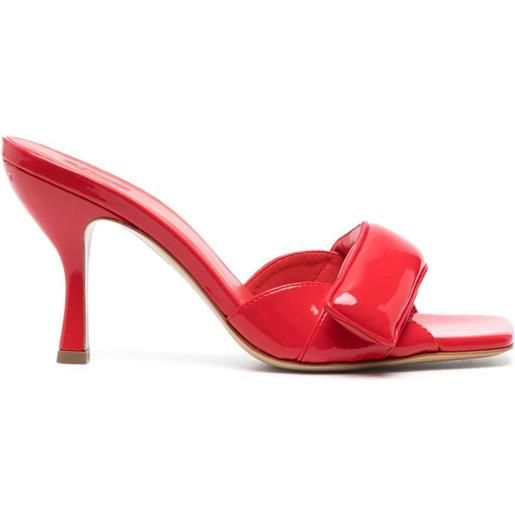 GIABORGHINI mules alodie 80mm - rosso