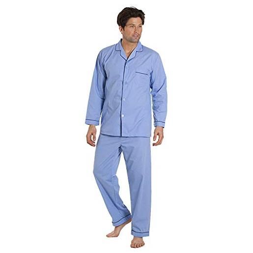 Haigman - pigiama da uomo, lungo, stile classico blu xxxl