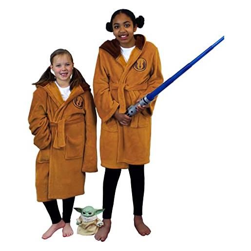 Star Wars vestaglia unisex per bambini in pile con cappuccio jedi & chewbacca, jedi. , 9-10 anni