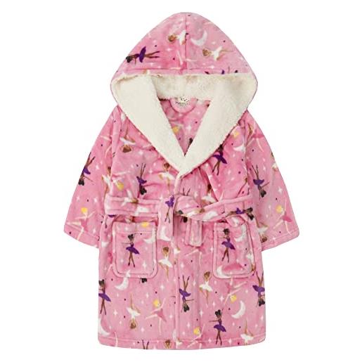 Undercover vestaglia per bambini in morbido pile con cappuccio, stampa ciambella rosa, 7-8 anni
