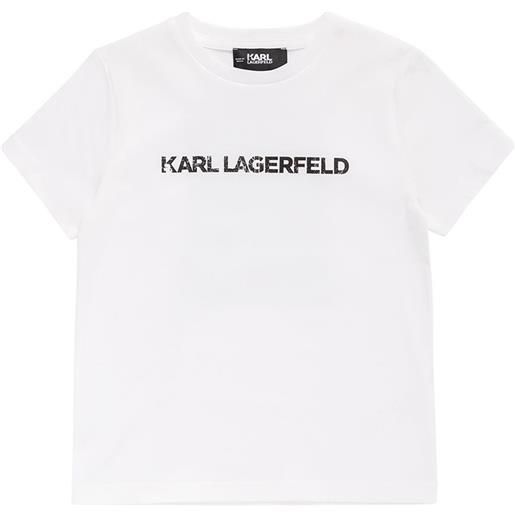 KARL LAGERFELD t-shirt in jersey di cotone organico con logo