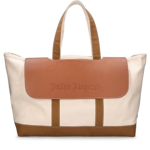 PALM ANGELS borsa shopping palm angels in cotone