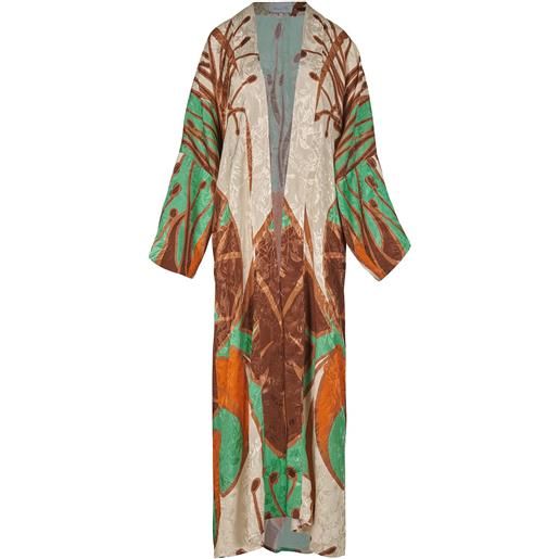 JOHANNA ORTIZ vestito kimono tropical pea jacquard