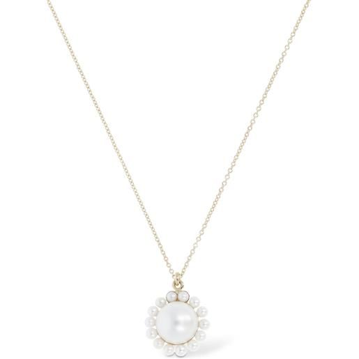SOPHIE BILLE BRAHE collana jeanne simple in oro 14kt con perle