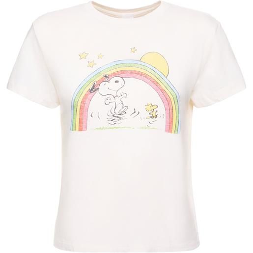 RE/DONE t-shirt peanuts rainbow in cotone