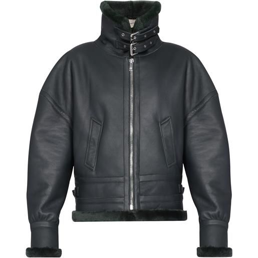 ALEXANDRE VAUTHIER giacca biker in pelle con fibbie