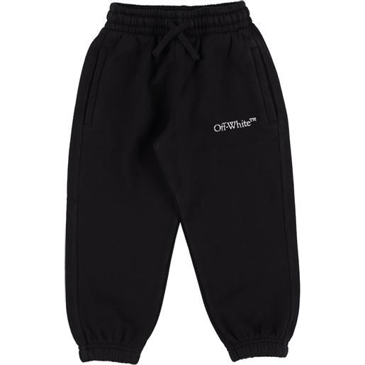 OFF-WHITE pantaloni in felpa di cotone con logo