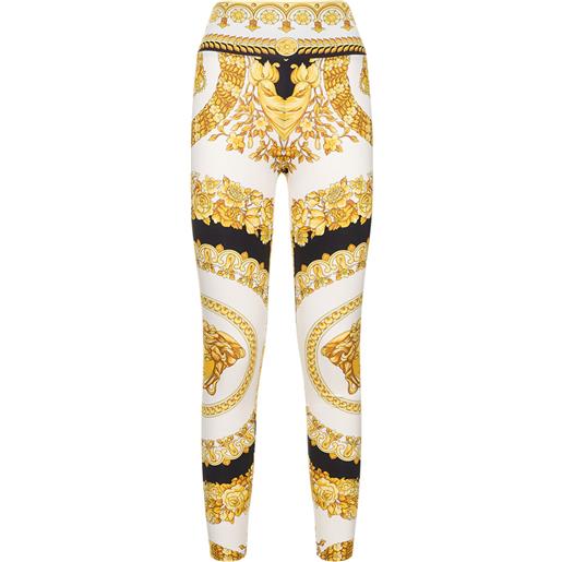 VERSACE leggings in jersey stampa barocco