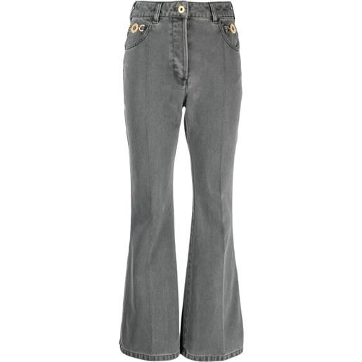 Patou jeans svasati con ricamo - grigio