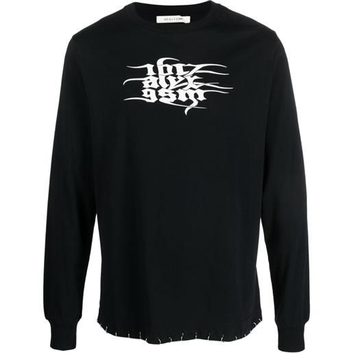 1017 ALYX 9SM t-shirt a maniche lunghe con stampa - nero