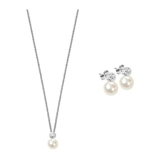 Morellato special set da donna, composto da orecchini e pendente collezione perla - sanh09