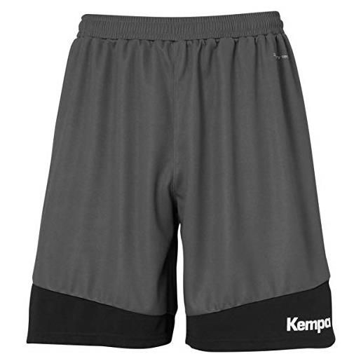 Kempa emotion 2.0 - pantaloncini da bambino, colore: antracite/nero, 128