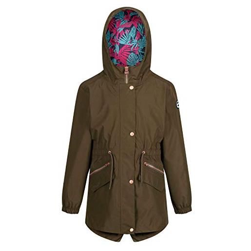 Regatta tamora waterproof and breathable fishtail hem hooded outdoor, giacca bambino, grape leaf, 7-8