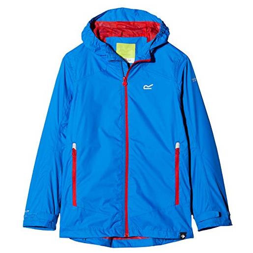 Regatta allcrest iv waterproof and breathable mesh lined adjustable hooded active, giacca bambino, oxford blue, 9-10