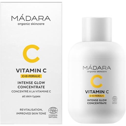 MÁDARA essenza illuminante per lucentezza intensa vitamin c (intense glow concentrate) 30 ml
