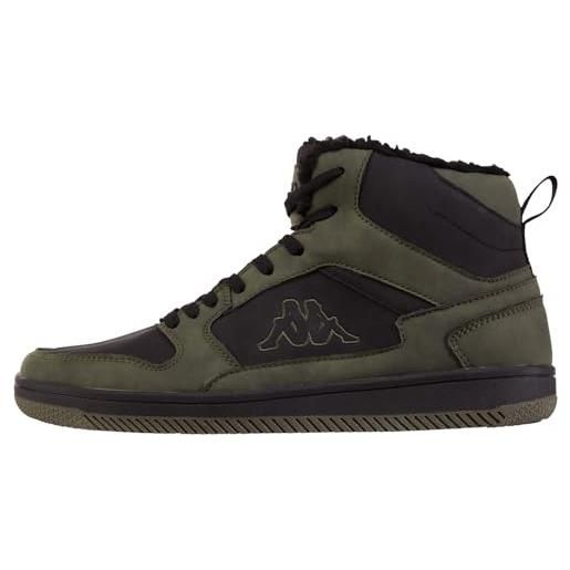 Kappa codice stile: 243374 lineup fur, scarpe da ginnastica unisex-adulto, nero militare, 39 eu