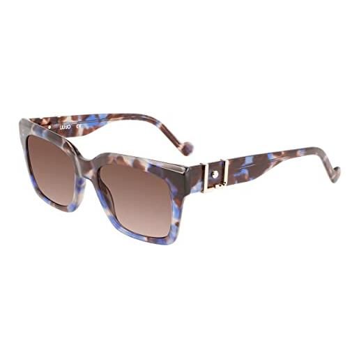 Liu Jo Jeans liu jo lj759s 460 blue tortoise sunglasses polycarbonate, standard, 52 occhiali da sole, unisex-adulto