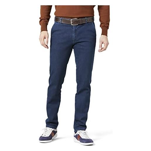 MEYER pantaloni da uomo oslo - chino activity denim super-stretch - taglia 48, colore blue-stone