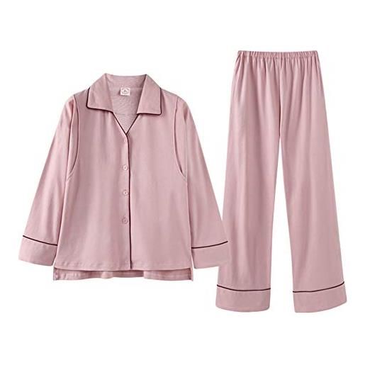 Webuyii pigiama premaman set cotone button down allattamento pigiameria morbido ospedale gravidanza & allattamento pjs set rosa scuro l