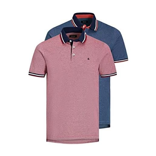 JACK & JONES polo da uomo jack & jones paulos ss (confezione da 2)