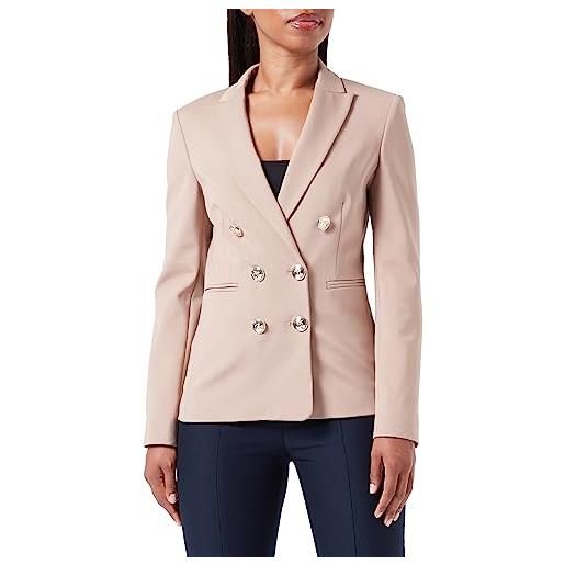 Pinko alexia giacca punto stoffa scu elegante da lavoro, z99_nero limousine, 44 donna