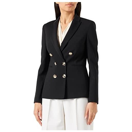 Pinko alexia giacca punto stoffa scu elegante da lavoro, n96_fumo bianco, 42 donna