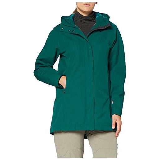 Tatonka jons w's hooded coat - cappotto con cappuccio, da donna, colore: verde