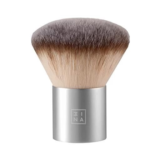 3ina makeup - the kabuki brush - pennello per il trucco del viso - pennello per polveri, macchie e pennelli - multiuso - capelli sintetici - finitura naturale - vegan - cruelty free