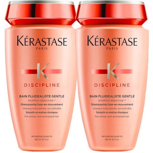 Kérastase kerastase discipline fluidealiste gentle shampoo x 2 pezzi 250ml - kit per capelli danneggiati e crespi