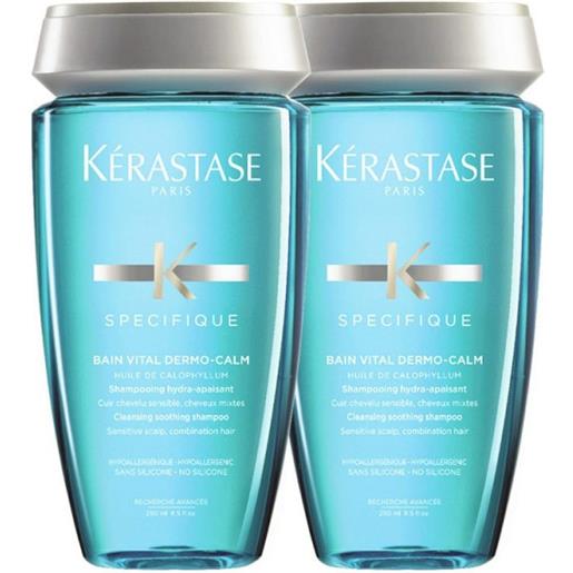 Kérastase kerastase specifique bain dermo-calm vital 250ml 2 pezzi - shampoo rivitalizzante lenitivo cuoio capelluto