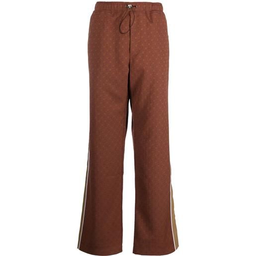 Ahluwalia pantaloni safari con motivo jacquard - marrone