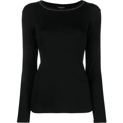 Fabiana Filippi maglione con decorazione - nero