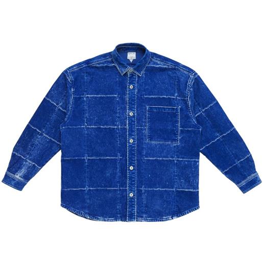 Marcelo Burlon County of Milan camicia con design patchwork - blu
