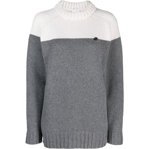 Patou maglione con design color-block - grigio