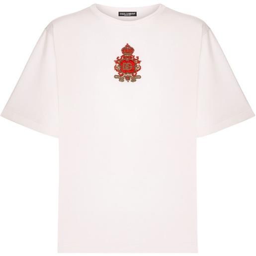 Dolce & Gabbana t-shirt con applicazione - bianco