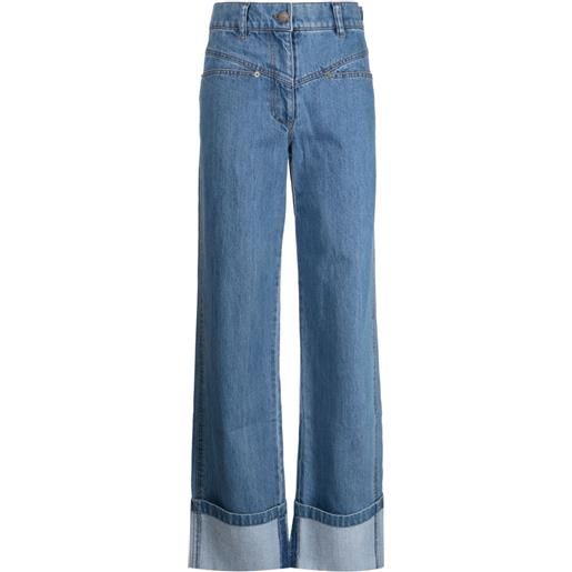 Rejina Pyo jeans a gamba ampia nemy - blu