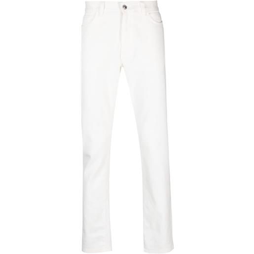 Zegna jeans dritti a vita media - bianco