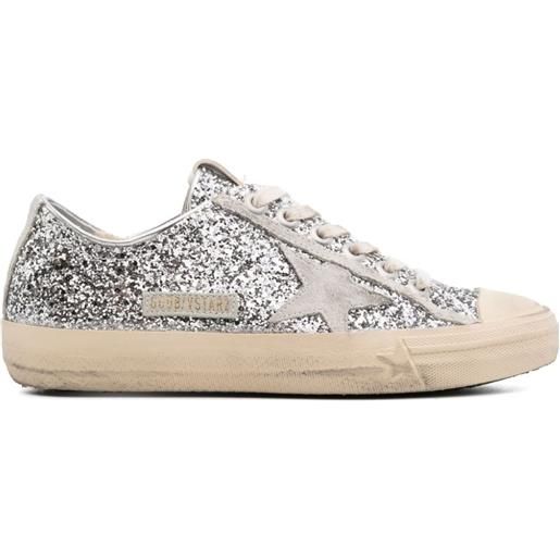 Golden Goose sneakers v-star con paillettes - argento