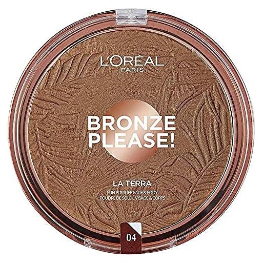 L'Oréal Paris joli bronze terra make up abbronzante viso in polvere, texture leggera, 04 taormina, 18 g