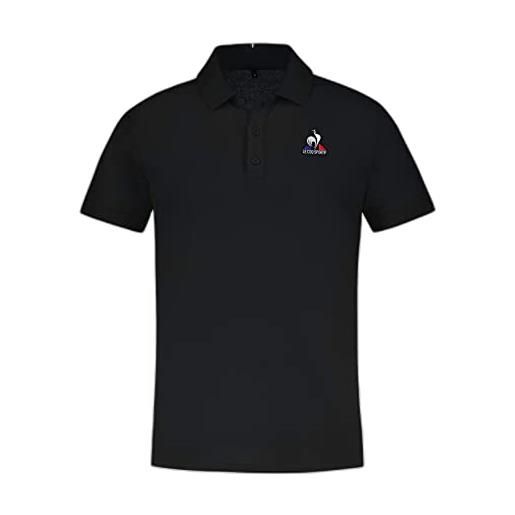 Le Coq Sportif ess polo ss n°2 m black t-shirt, nero, l uomo