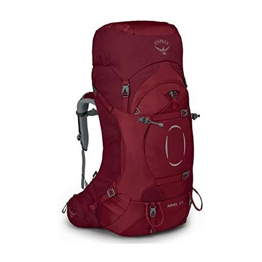 Osprey ariel 65 zaino da backpacking per donna, claret red - xs/s