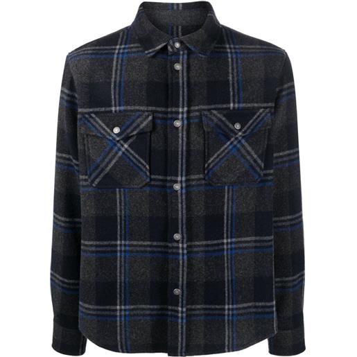 Woolrich giacca-camicia alaskan melton - blu