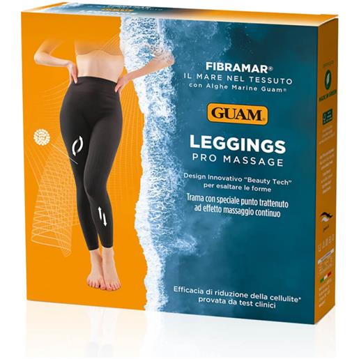 LACOTE Srl guam - leggings pro massage nero taglia xs/s - leggings sportivi con massaggio integrato per un comfort ottimale