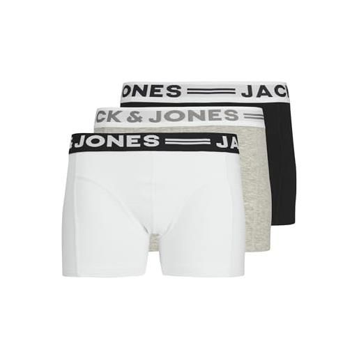 JACK & JONES junior trunks 3-pack trunks for boys light grey melange 140 light grey melange