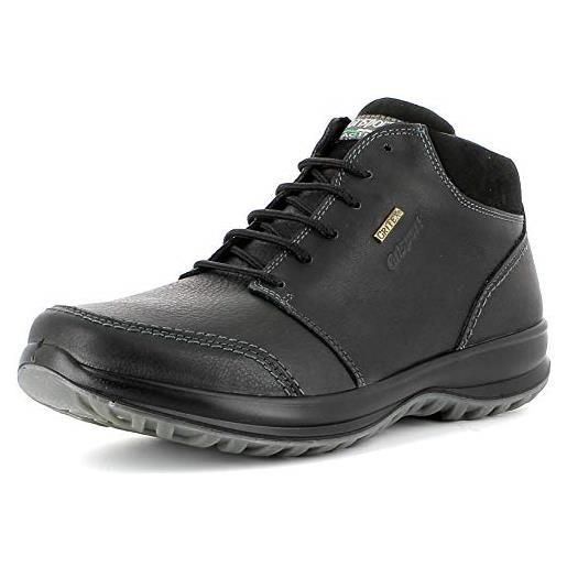 Grisport sneaker high, uomo, scarpe basse da uomo, impermeabili, comode in pelle, nero, 18 g, 45 eu