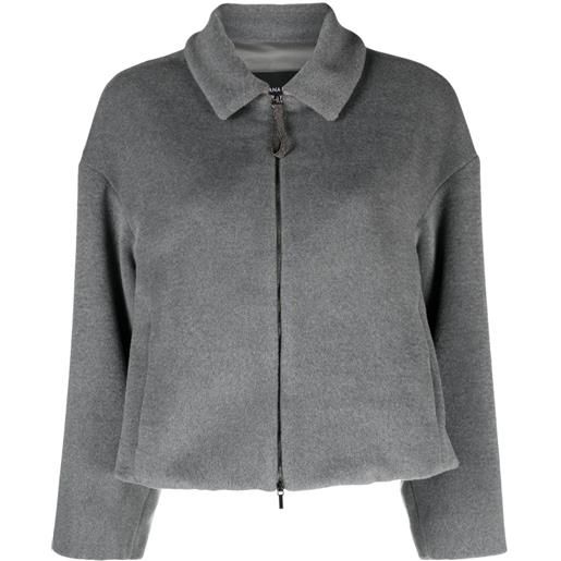 Fabiana Filippi giacca con zip - grigio