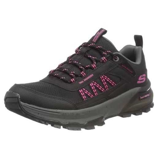 Skechers max protect legacy, scarpe da trekking donna, black leather mesh synthetic pink trim, 37 eu