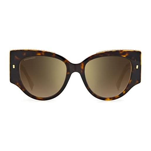 DSQUARED2 dsquared d2 0032/s sunglasses, 2m2/ir black gold, 54 unisex