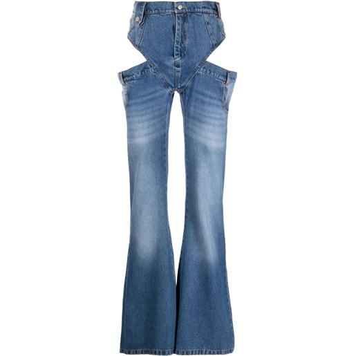 EGONlab. jeans con dettaglio cut-out - blu